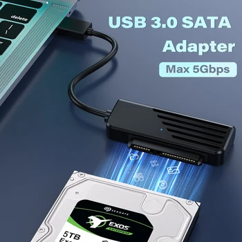 SATA USB 3.0 Külső USB3.0 SATA Átalakító 2,5 Hüvelykes SATA HDD-SSD Merevlemez 5Gbps Gyors adatátviteli Adapter