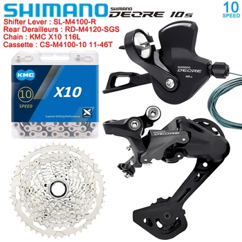 SHIMANO Deore M4100 1X10 Sebesség Készlet MTB Kerékpár SL-M4100 Váltó RD-M4120-SGS Hátsó Derailleurs Groupset a MTB Kerékpár Alkatrészek