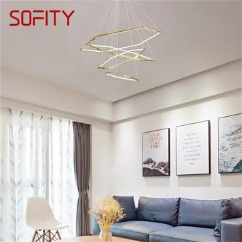 SOFITY Északi Medál Arany Fények Kreatív, Modern LED-es lámpa, Lámpa Otthoni Dekoráció Nappali