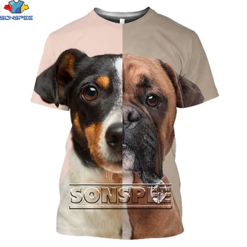 SONSPEE Vicces Állatok Kutyák Arcát Pincou T-shirt 3D Férfiak a Nők a Divat Tehén Arcát Varrás Tshirt Uniszex Ruházat Rövid Ujjú Felsők