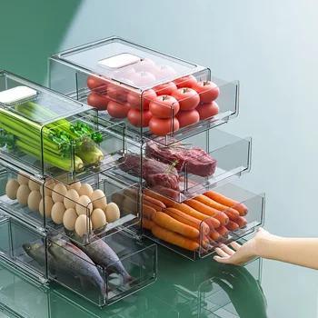 Szigorú válogatás a fiók típus hűtő-tároló doboz átlátszó tömítő fedél, zöldség-gyümölcs, illetve befejező