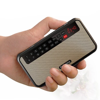 T60 Hordozható Rádió Hangos Félvezető TF Kártya USB Újratölthető Idős Ajándék Énekes Mp3 Lejátszó LED Kijelző Lámpa