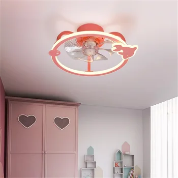 TEMAR Modern Rajzfilm Mennyezeti Ventilátor, Lámpák Távirányító LED-es Világítás a Home gyerek Hálószoba
