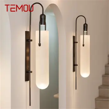 TEMOU Posztmodern Fal Lighti Beltéri LED Lámpatestek Szerelt Kreatív Design Szalon Éjjeli Lámpa