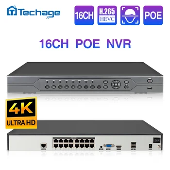 Techage H. 265 16CH 4K 8MP, 5MP 4MP 2MP POE NVR P2P Távoli Hálózati POE NVR IP Kamera, Térfigyelő KAMERÁK Beállítása Onvif