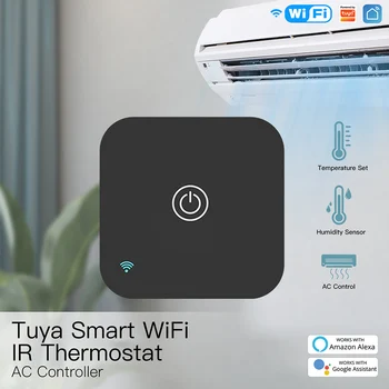 Tuya WiFi IR Termosztát AC Vezérlő Távirányító Hőmérséklet, illetve a Páratartalom Érzékelő Intelligens Élet hangvezérlés Alexa, a Google