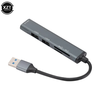 Többfunkciós USB 3.0 c-Típusú Splitter 5 az 1-ben Terjeszkedés Dokkolóegység USB3.0 Hub USB 2.0 HUB-Kártya Olvasó TF/SD