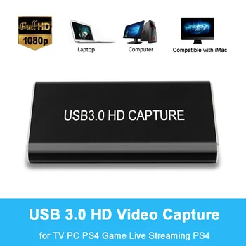 USB 3.0 Videó Rögzítés USB 3.0 C-Típusú, 1080P HD Videó Capture Kártya TV PC PS4 Játék Élő közvetítés a Windows Linux Játék