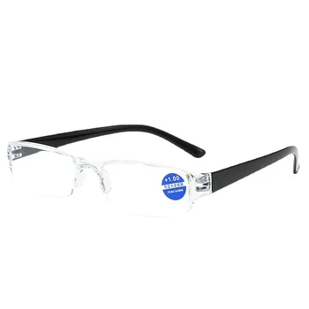 Ultrakönnyű, Keret Nélküli Szemüvege Anti Kék Fény Sugárzás Számítógép Távollátás Olvasók Spectacleso Olvasó Szemüveg