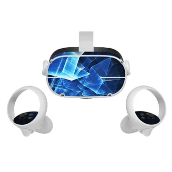 VR Szemüveggel Matricák Headset Fólia Védő Bőr Cserélhető Matricák Könnyű Alkalmazni Oculus Quest 2 VR Szabályzó Tartozékok