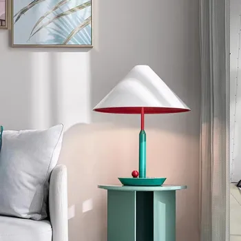 Valahol asztali Lámpa Északi Vödör alakú Kreatív színes lámpa Hálószoba Éjjeli Olvasmány Dekoráció étterem deco lámpa