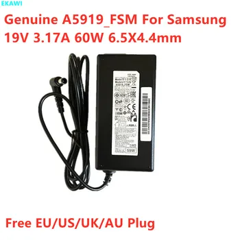 Valódi A5919_FSM 19V 3.17 EGY 60W 6.5X4.4mm AC Adapter Samsung TV MONITOR UN32J5003 UE32J4500AK UE32J4510 32 TV-készülék hálózati Töltő