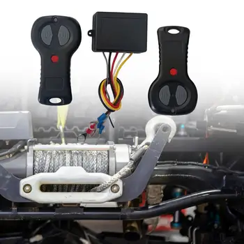Vezeték nélküli Csörlő Vevő+ 2db Távirányító Készlet 98ft az ATV Autó Teherautó