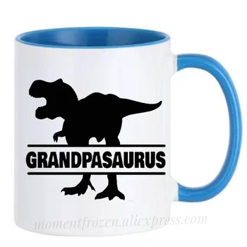 Vicces Saurus Csésze Papa Bögrék Nagyapa Kávé Mugen Nagyszülők Teaware Dinoszaurusz Edények Coffeeware Haza Matrica Barátok Ajándékok