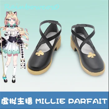 Virtuális YouTuber VTuber Millie Parfé Cosplay Cipő, Csizma Játék Anime Party Halloween Chritmas RainbowCos0 W3103