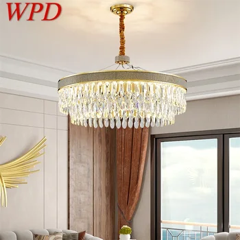 WPD Modern Kristály Csillár Luxus LED Arany Berendezési tárgyak 110V, 220V Dekoratív Nappali Étkező Villa Duplex