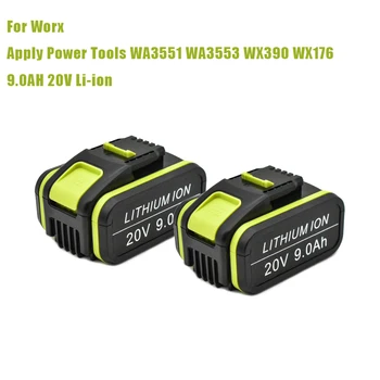 WX550 20V 9000mAh Újratölthető Lítium-Csere Akkumulátor Worx Power Tools WA3551 WA3553 WX390 WX176 WX178 WX386 WX678