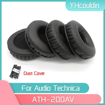 YHcouldin Fülpárna Audio Technica ATH-200AV ATH 200AV Fejhallgató Accessaries Csere Ráncos Bőr