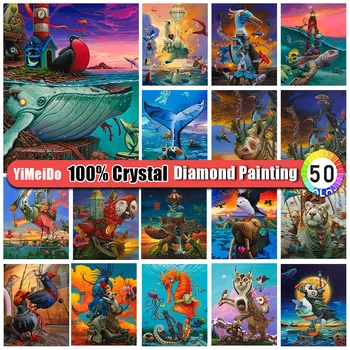 YiMeiDo 100% - os Kristály Gyémánt Festmény Állatok Madár Teljes Fúró Gyémánt-Mozaik Hímzés Cartoon Art Strasszos a lakberendezés