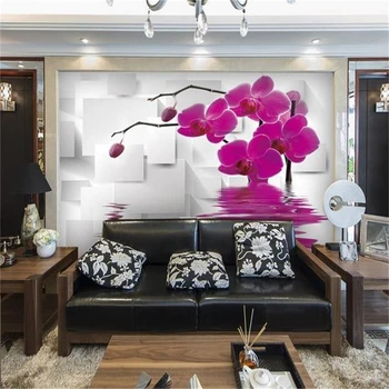 beibehang 3d-s szoba fotó, egyedi falfestmény, nem szőtt fal matrica lepke orchidea kanapé, TV háttér-festmény 3d fali falfestmények háttérkép