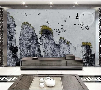 beibehang Szabott nagy falfestmények új Kínai művészeti koncepció absztrakt tinta táj nappali háttérképet