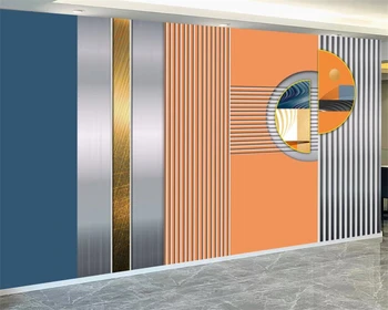 beibehang Szabott új, geometrikus absztrakt modern háromdimenziós hálószoba, nappali, TV háttérképet papier peint