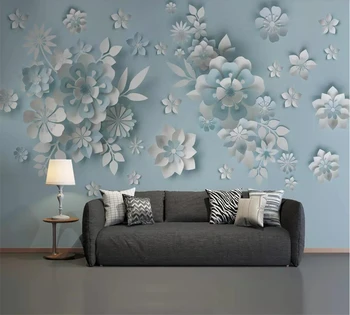 wellyu Egyéni nagyszabású falfestmény, 3D háttérkép Skandináv stílusú dombormű virág nappali, hálószoba háttérképet 3d freskó