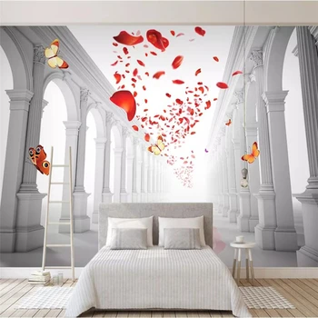 wellyu Szabott nagy falfestmények, stílusos otthon dekoráció, Európai romantikus esküvői terem, nappali, TV háttérképet