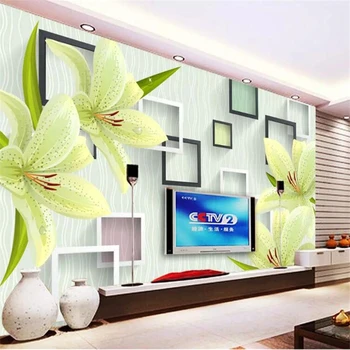 wellyu fal papírokat lakberendezés saját háttérképet Álom lily 3D sztereó TV háttér fali tapéta a nappaliban behang