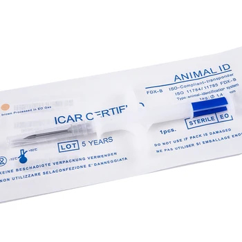 Állat Fecskendő ID Implantátum 134.2 kHz Macska, Kutya, Hal Mikrochip Pet Chip Tű Szakképzési RFID Injektor GÖDÖR Tag Állat Azonosító