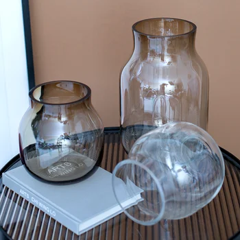 Átlátszó Üveg Váza Dekoráció Nappali Virágkötészeti Egyszerű, Otthon Hálószoba Modell Szoba Asztal Dekoráció Virág Esküvő