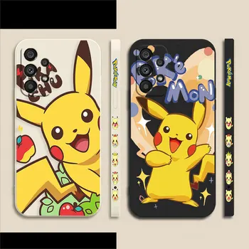 Édes p-Pikachu p-Pokemon Telefon tok Samsung Galaxy A72 A71 A52 A53 a51-es A42 A32 A33 A31 A22 A23 A21S 4G 5G Színű Folyadék Esetében