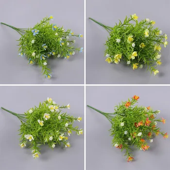 Új 1db mesterséges virág műanyag kis zodiákus krizantém hamis növény esküvői otthon kert dekoráció menyasszony ég teljes virág bo