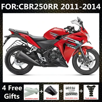 Új, ABS, Motoros Egész Burkolat, Kit illik a CBR250RR CBR250 CBR RR 250RR 2011 2012 2013 2014 teljes spoiler szett készlet piros fekete
