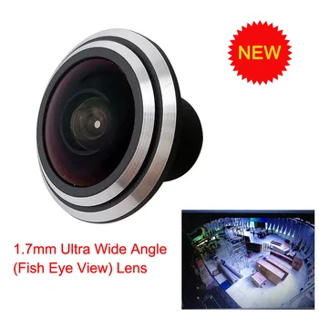 Új (Fish Eye View)1/3inch Mini Objektív 1.7 mm-es Ultra Széles Látószögű CCTV IR HD AHD TVI 1080P Vezeték nélküli Netwowork éjjellátó Kamera