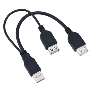 Új USB 2.0 EGY Férfi 2 Dupla Dual Usb-Női Elosztó Kábel Adapter 100-as