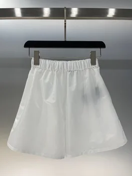 Új elasztikus-derék nylon nadrág fehér