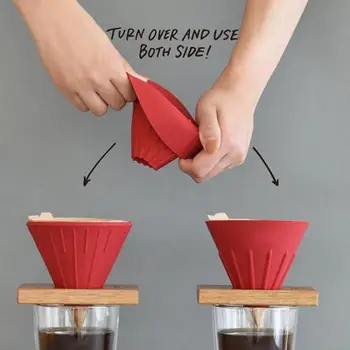 Újrafelhasználható Kézzel tolta Szilikon Tölcsér Összecsukható Szűrő Csésze Kávé Készítése Eszköz Kávét a Csésze Tölcsér tartozékok