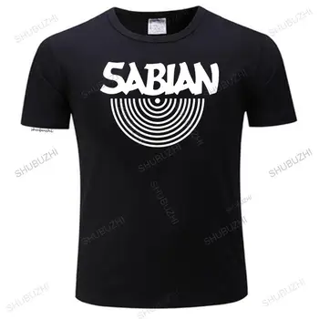 új vintage tshirts fekete Sabian Férfiak Király Nyomtatott Rövid Ujjú, A Zene, a Férfiak TopHigh Minőségű Méret Divat Pamut O-nyakú póló