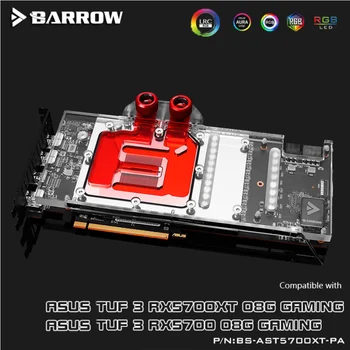 Barrow AMD GPU RX5700 XT számítógép vízhűtés tartozékok Grafikus kártya hűtése Távolítsa el a ventilátor Akril, réz PC-dedikált