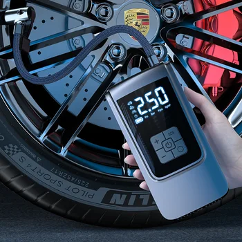Kompresszor Hordozható Autó Gumi Inflator Power Bank Intelligens Digitális Elektromos Pumpa Felfújható Szivattyú Motorkerékpár, Kerékpár, Labda
